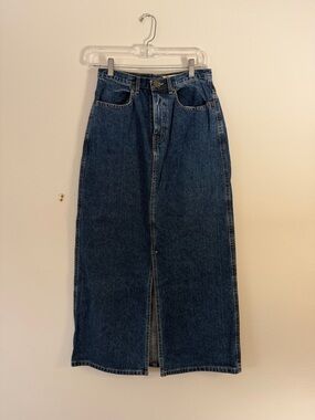 Eddie Bauer Dark Blue Maxi Denim Skirt